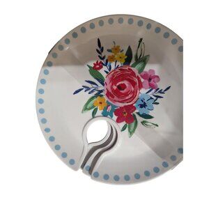 The Pioneer Woman Floral Mingling Board Set Of 4 Melamine 8 Inch Plates snacks d